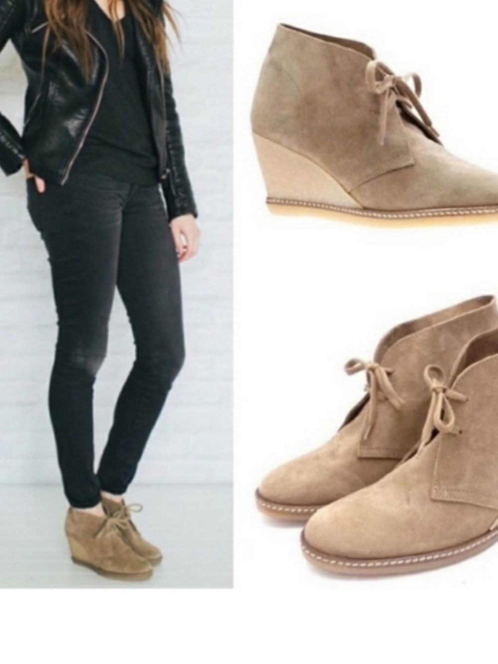 J-CREW MacAlister Wedge Desert - Women's Lace-Up Ankle Boot Size 9